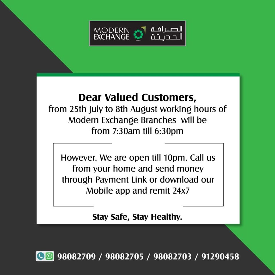 Remittance centers opening hours during lockdown